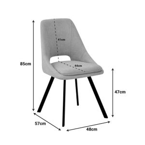 Стол Initiate плюшено мече плат горчица жълто-черен метален крак 48x57x85см