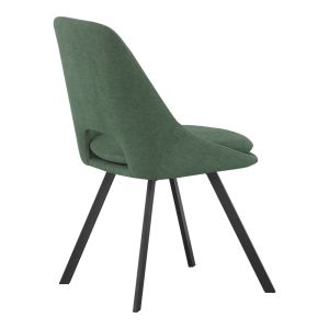Initiate chair with fabric, green-black metal leg, 48x57x85cm
