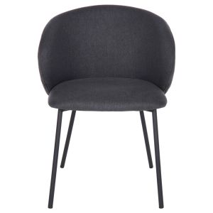 Стол Isiah Hm9615,01 сив текстилен с черни метални крака 56x56x76hcm