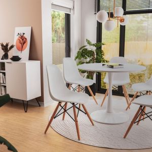 Стол Julita Art Wood Pp White-natural Leg 41x46x83cm