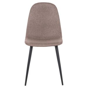 Стол Leonardo HM00100,28 Dark Beige Fabricblack Metal Legs 42x49,5x89hcm