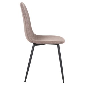 Стол Leonardo HM00100,28 Dark Beige Fabricblack Metal Legs 42x49,5x89hcm