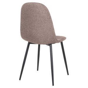 Стол Leonardo HM00100,28 Dark Beige Fabricblack Metal Legs 42x49,5x89hcm