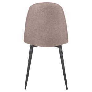 Стол Leonardo HM00100,28 Dark Beige Fabricblack Metal Legs 42x49,5x89hcm