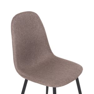 Стол Leonardo HM00100,28 Dark Beige Fabricblack Metal Legs 42x49,5x89hcm