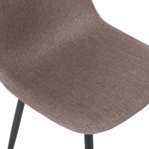 Стол Leonardo HM00100,28 Dark Beige Fabricblack Metal Legs 42x49,5x89hcm