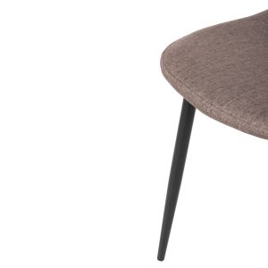 Стол Leonardo HM00100,28 Dark Beige Fabricblack Metal Legs 42x49,5x89hcm