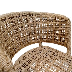 Milou chair, teak wood and synthetic rope in natural shade, 59x65x73cm