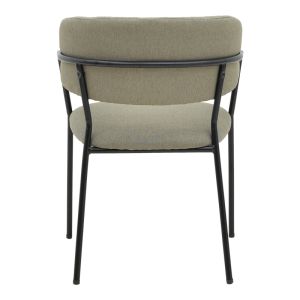 Morel chair gray damask-black metal leg 55x55x76cm