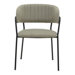 Morel chair gray damask-black metal leg 55x55x76cm
