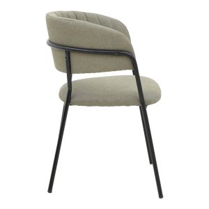 Morel chair gray damask-black metal leg 55x55x76cm