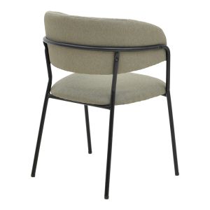Morel chair gray damask-black metal leg 55x55x76cm