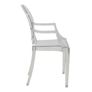 Chair Narova Pc transparent polycarbonate acrylic 43x48x92cm
