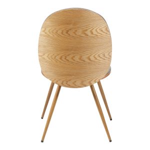 СТОЛ NEREZY ОТ ДЪРВО В ЕСТЕСТВЕН ЦВЯТ С БЕЖОВО-КАФЯВА ДАМАСКА 57.5X48X88СМ