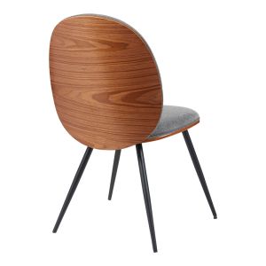 СТОЛ NEREZY ОТ ОРЕХОВО ДЪРВО СЪС СИВ ПЛАТ 57.5X48X88СМ