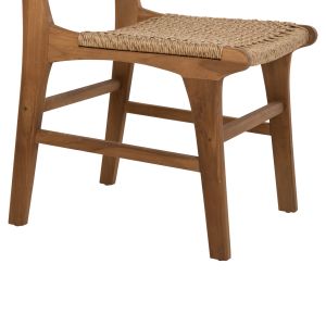 Стол Nesha Hm9386,11 от тиково дърво с ратанов гръб 46x57x86hcm