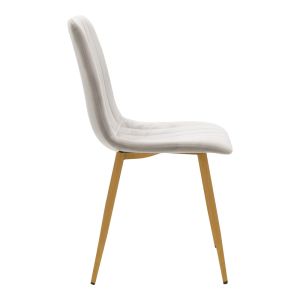 Noor chair, velvet gray - legs in natural shade 44x53x86cm