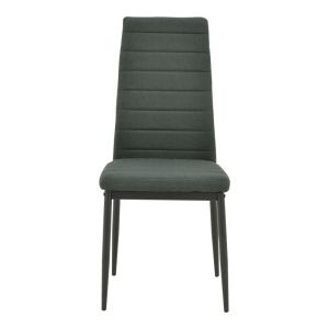 Parker chair with anthracite fabric and black metal legs 39.5x48x95cm