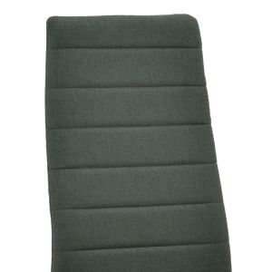 Parker chair with anthracite fabric and black metal legs 39.5x48x95cm