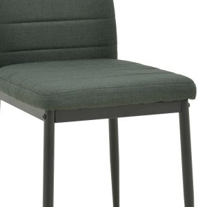 Parker chair with anthracite fabric and black metal legs 39.5x48x95cm