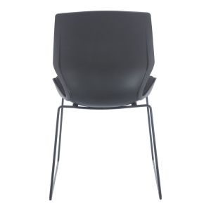 Стол Pp-pu в черно с възглавница 47x52x85см