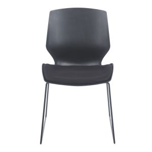 Стол Pp-pu в черно с възглавница 47x52x85см