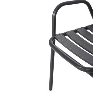 Стол Prelude Hm5970,01 метална рамка-алуминиева седалка облегалка-сив 54x56x79hcm