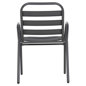 Стол Prelude Hm5970,01 метална рамка-алуминиева седалка облегалка-сив 54x56x79hcm