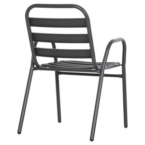 Стол Prelude Hm5970,01 метална рамка-алуминиева седалка облегалка-сив 54x56x79hcm
