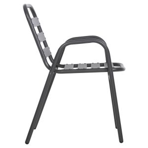 Стол Prelude Hm5970,01 метална рамка-алуминиева седалка облегалка-сив 54x56x79hcm