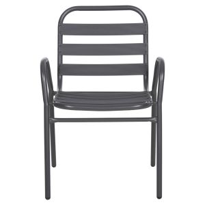 Стол Prelude Hm5970,01 метална рамка-алуминиева седалка облегалка-сив 54x56x79hcm