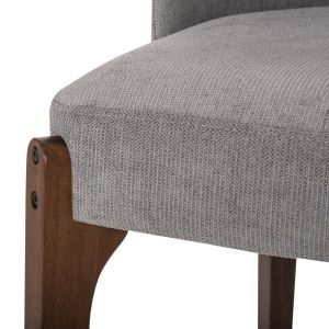 Стол Rammer Hm9744,01 от каучуково дърво със сива дамаска 57x55x86hcm