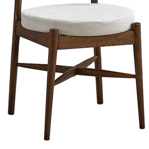 Стол Raudi от каучуково дърво в нюанс орех-екрю 45,5x45,5x81см