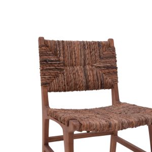 Refane chair natural color teak wood and banana rope 50x58x85cm