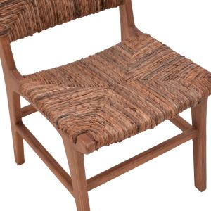 Refane chair natural color teak wood and banana rope 50x58x85cm