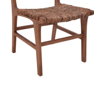 Refane chair natural color teak wood and banana rope 50x58x85cm