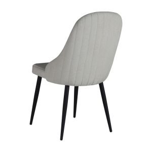 Remis chair in cream color with black metal legs 49x61x91cm