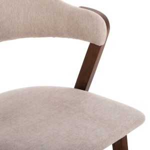 Стол Rider Hm9734,02 от каучуково дърво с дамаска цвят екрю 59x59x83hcm