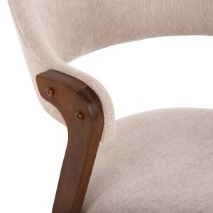 Стол Rider Hm9734,02 от каучуково дърво с дамаска цвят екрю 59x59x83hcm