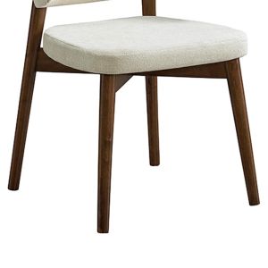 Стол Siena от каучуково дърво в орехово-екрю цвят 48x50x81см