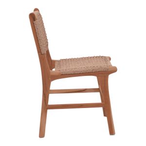 Sponze chair teak wood frame and rope in natural color 50x58x85cm