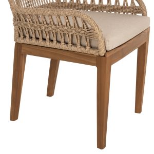 Стол Stardom Hm9760,01 от масивно тиково дърво в натурален цвят Color 57x65x83hcm