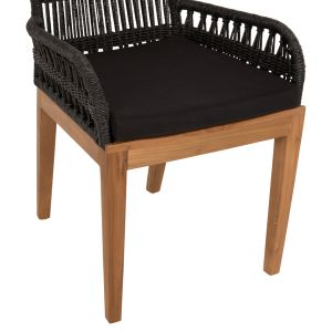 Стол Stardom Hm9760,02 от масивно тиково дърво в меден цвят 57x65x83hcm