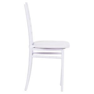 Стол Tiffany с възглавница Hm21104 бял полипропилен 39x47x89hсм.