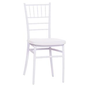 Стол Tiffany с възглавница Hm21104 бял полипропилен 39x47x89hсм.