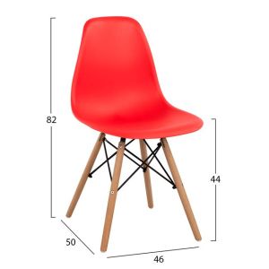 Стол Twist Art Wood червен Hm8460,04
