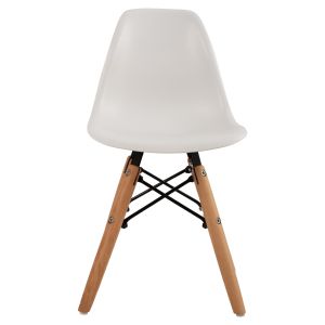 Twist Kid Chair Hm8453.01 with wooden legs and Pp seat white 30.5x33x59cm