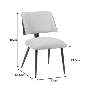 СТОЛ UBANE БЕЖОВ ПЛЮШЕН ПЛАТ-ОРЕХ МЕТАЛНИ КРАКА 53X62.5X85СМ