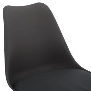 Стол Vegas с дървени крака и тъмно сива седалка Hm0033,03
