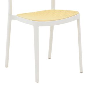 Стол Westley бял полипропилен 55x47x81cм